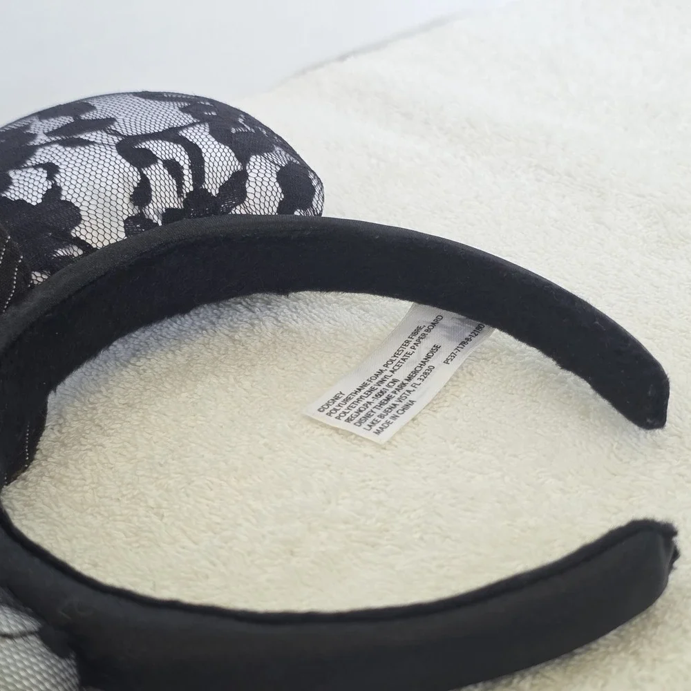 Headband Disney Parks Limited Lace Minnie Mouse Ears Top Hat Feathers